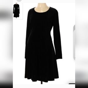 Motherhood Black Velvet Long Sleeve dress